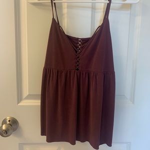 Soft and sexy sueded tank top.